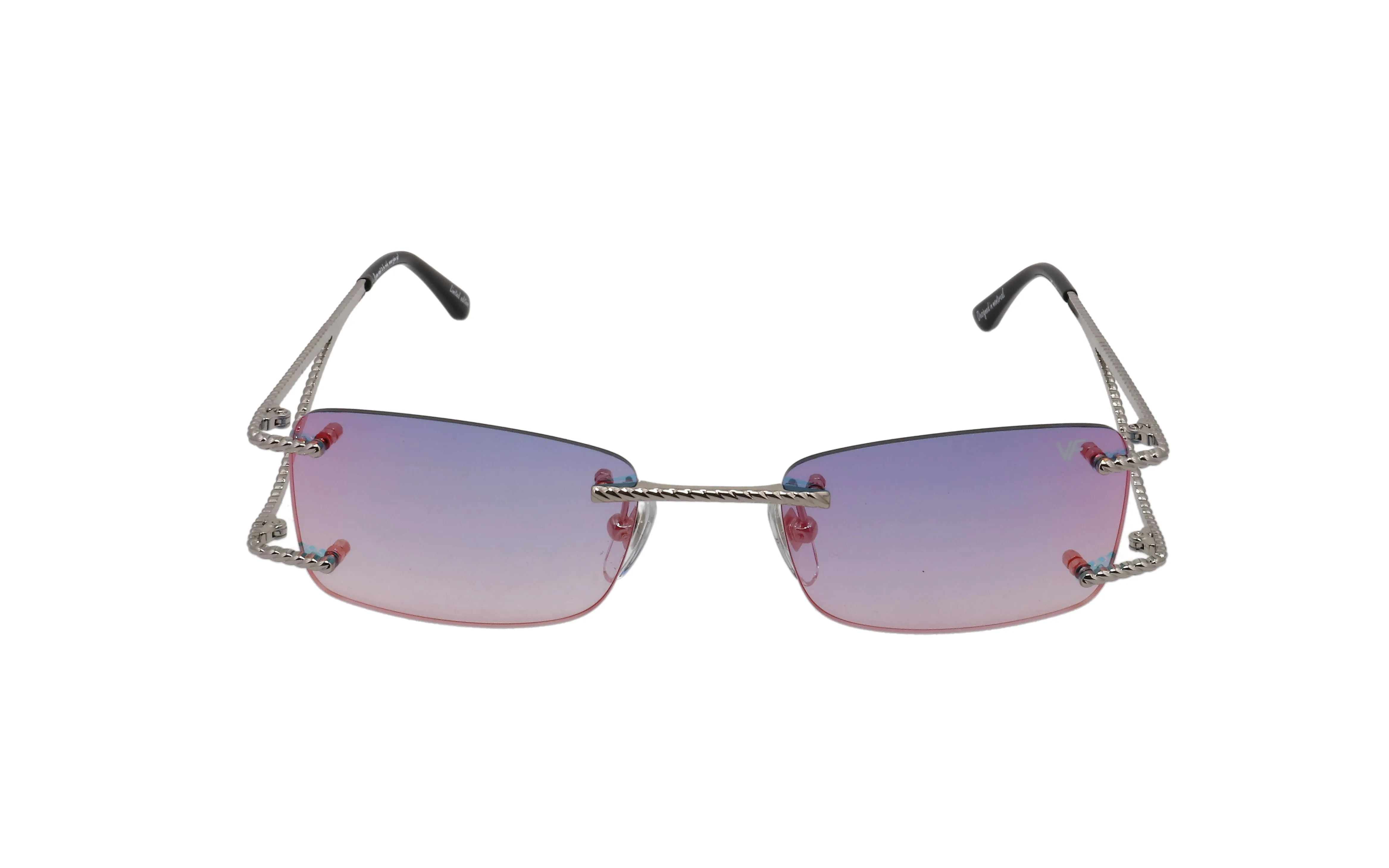 Wall Street Rimless Drill Mount 24KT White Gold
