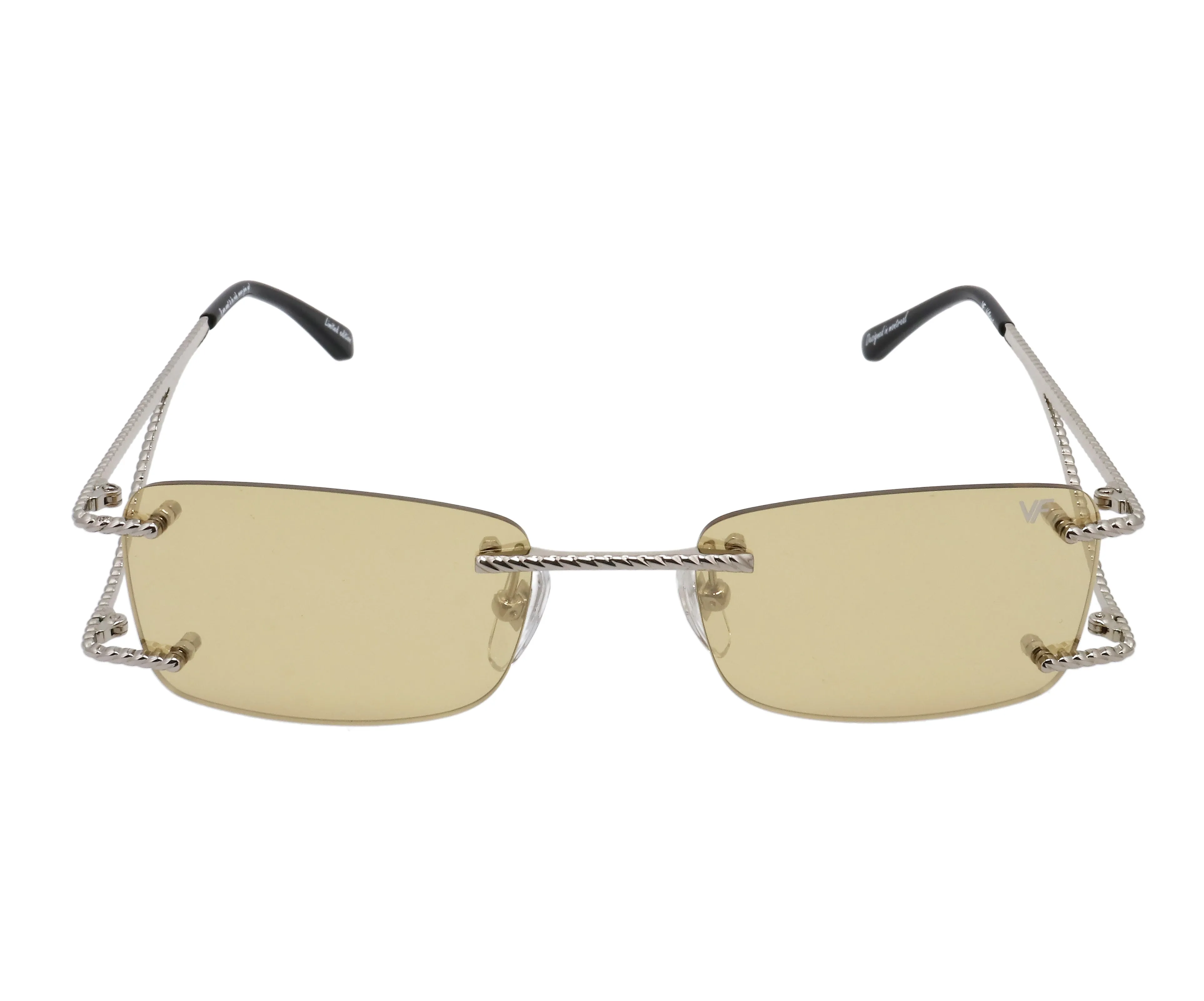 Wall Street Rimless Drill Mount 24KT White Gold