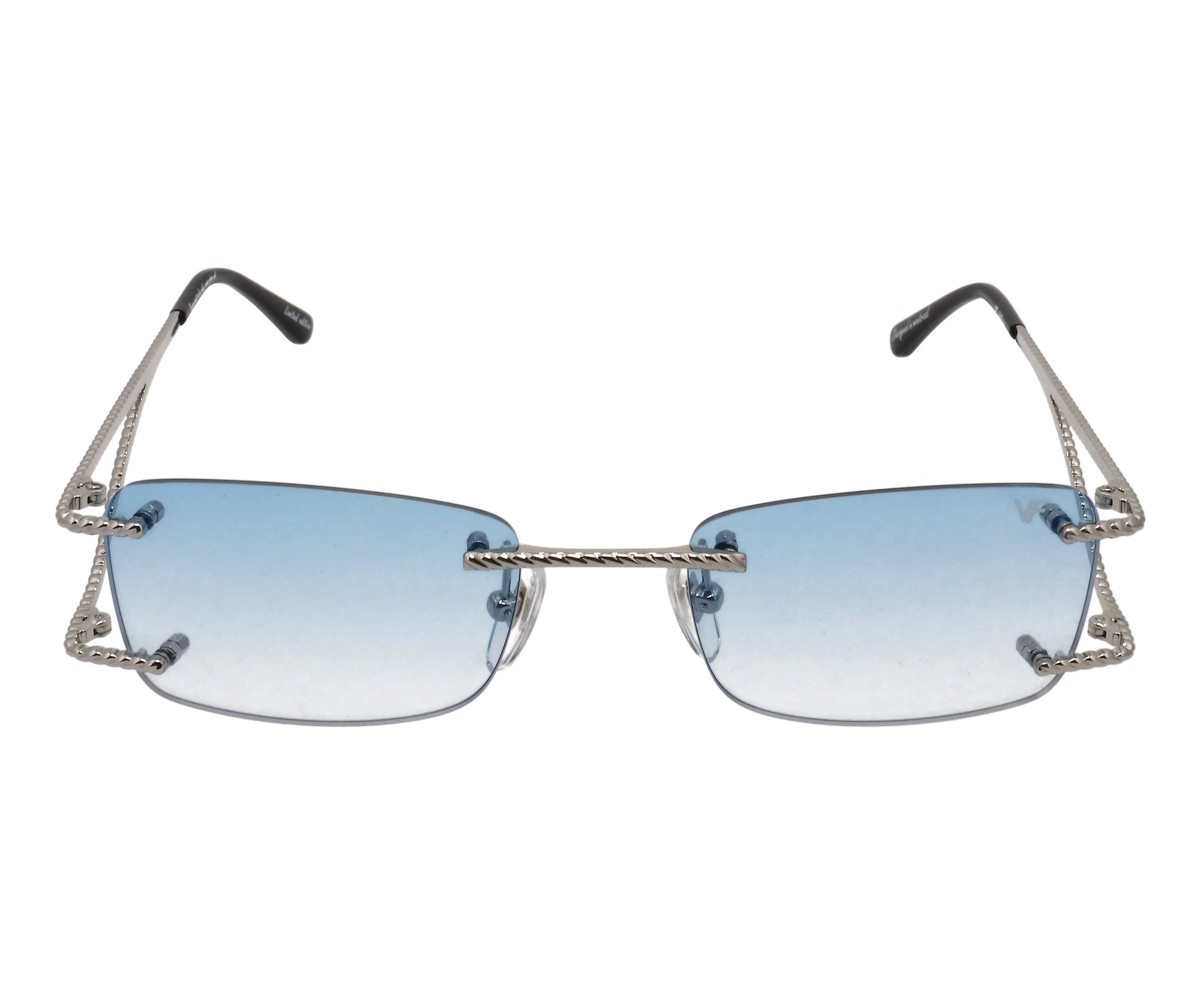 Wall Street Rimless Drill Mount 24KT White Gold