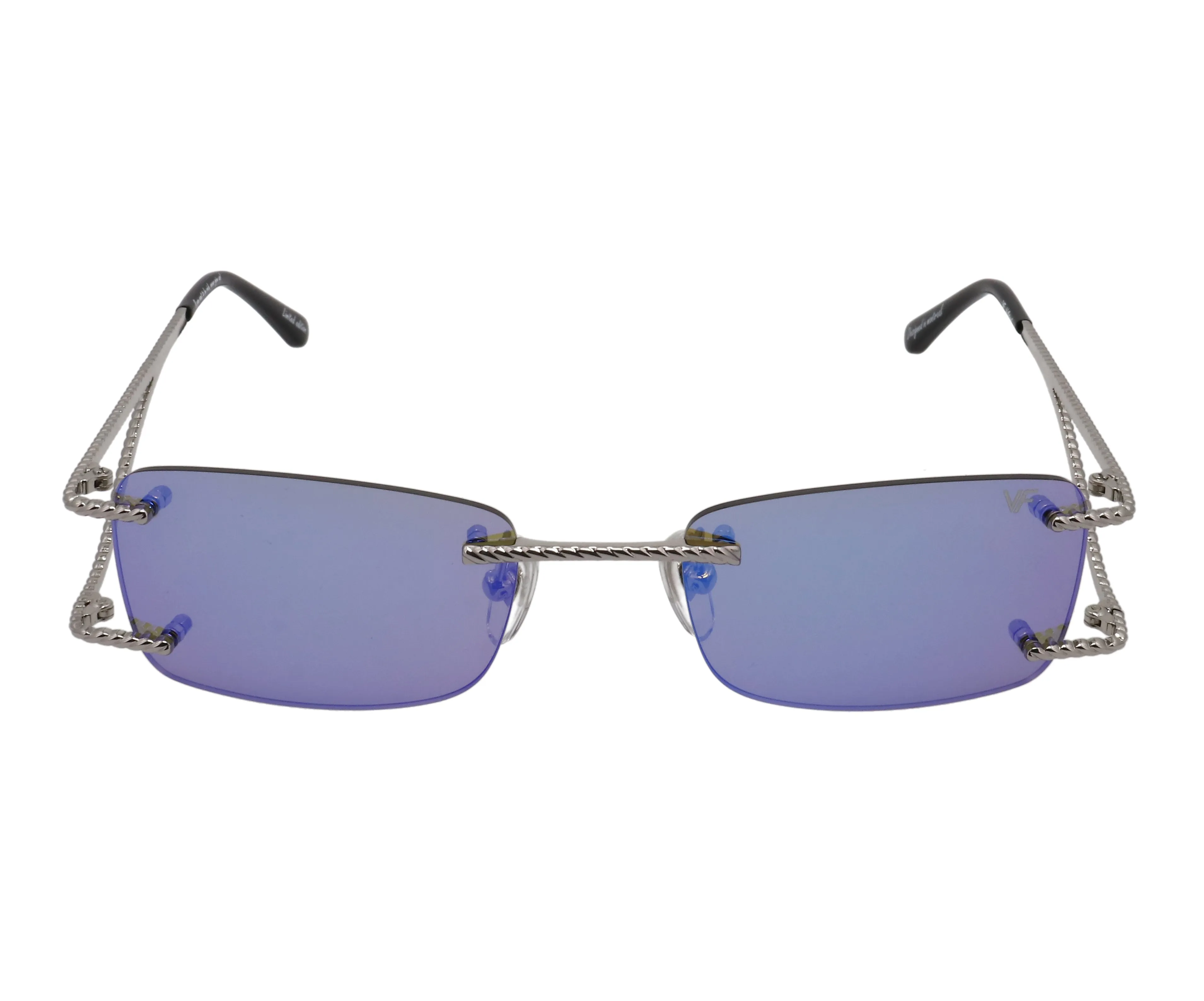 Wall Street Rimless Drill Mount 24KT White Gold