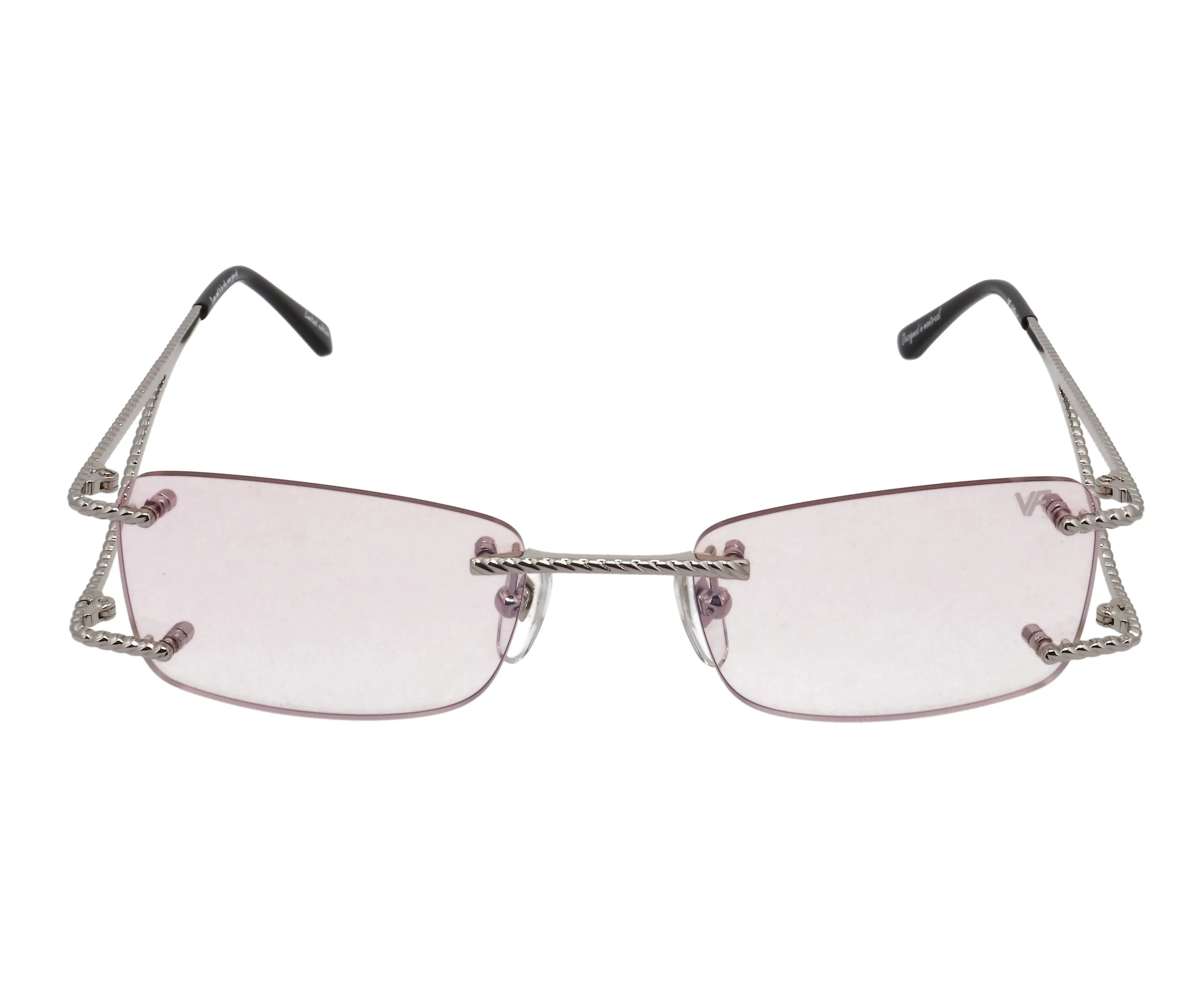 Wall Street Rimless Drill Mount 24KT White Gold