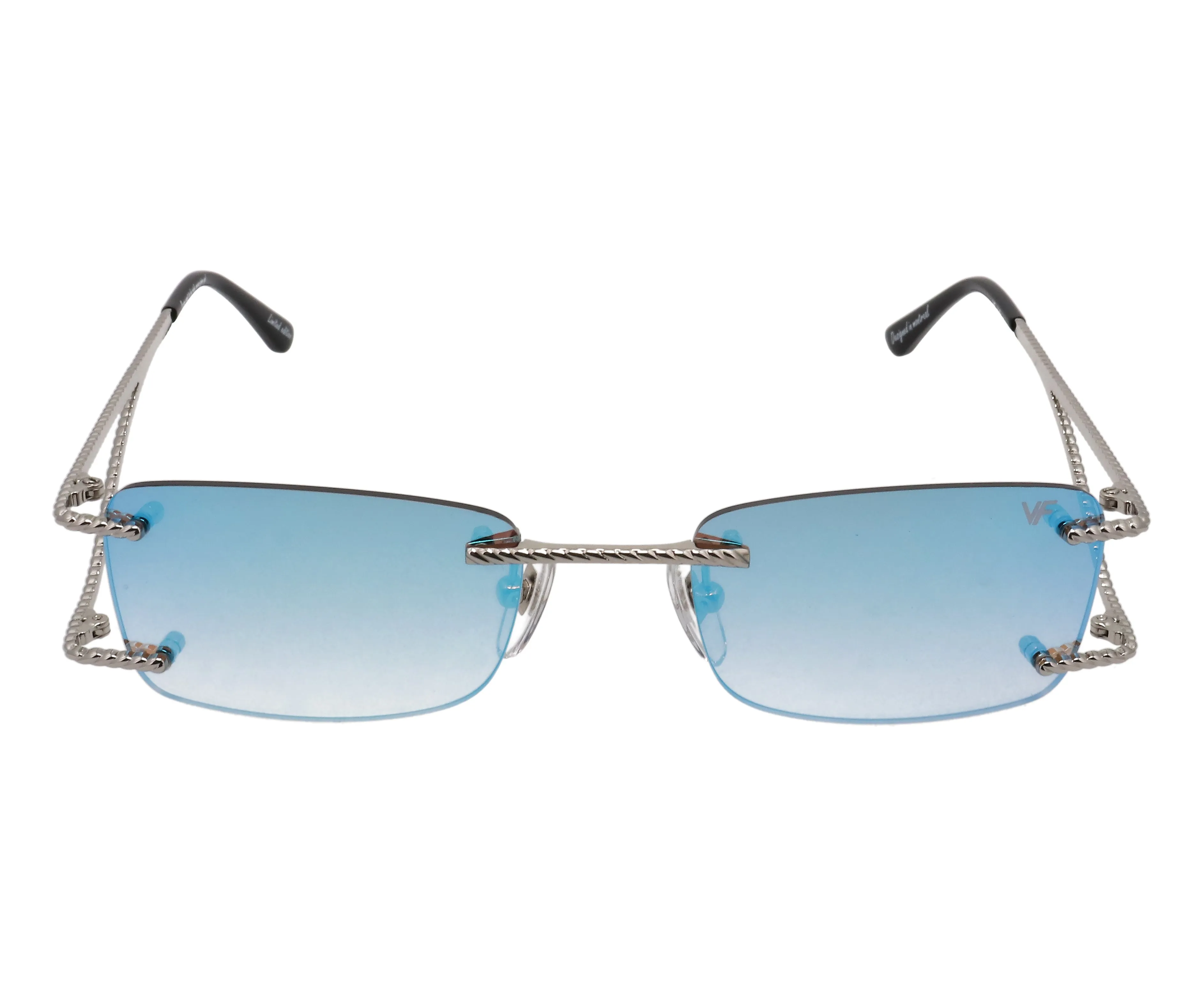 Wall Street Rimless Drill Mount 24KT White Gold