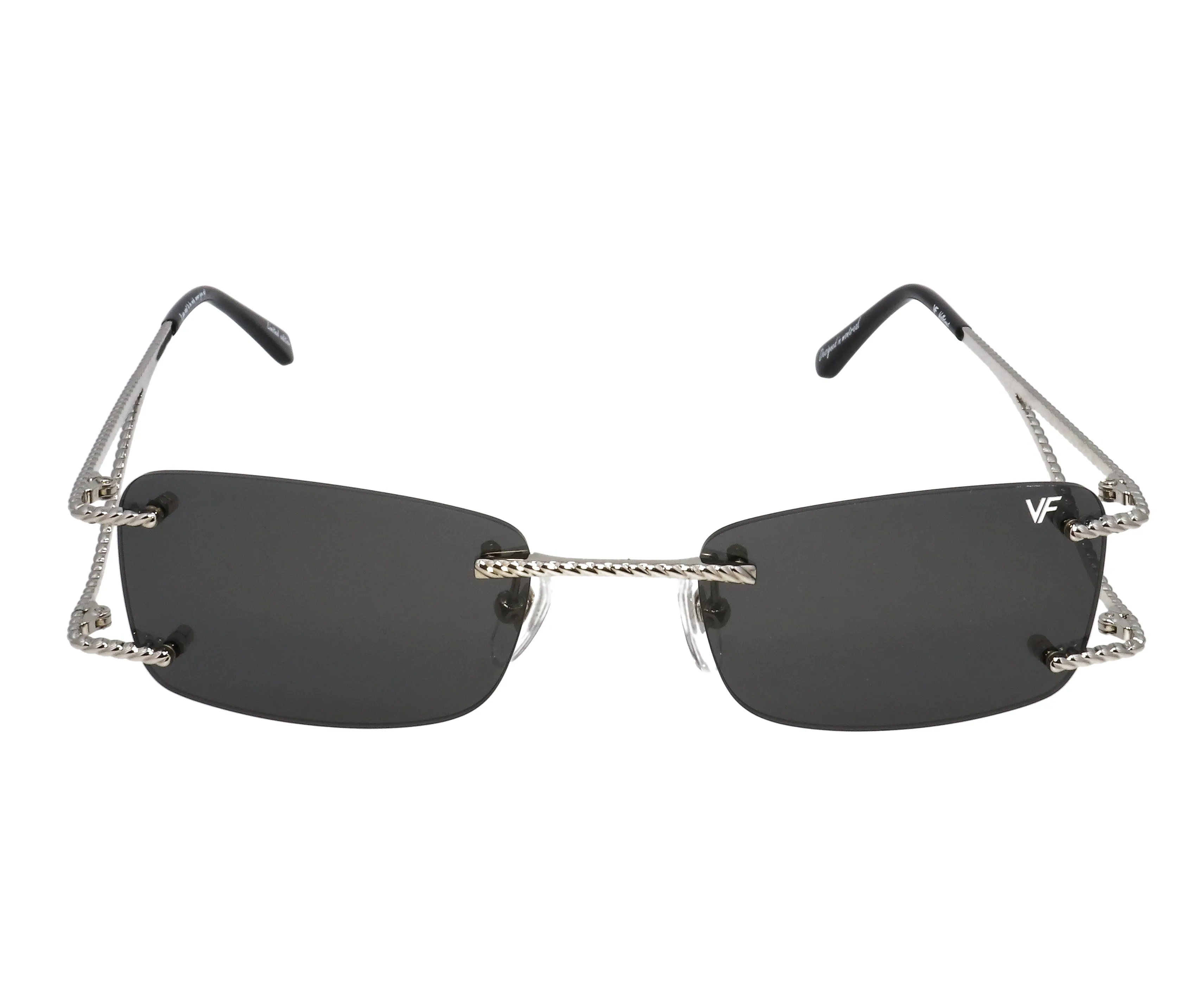Wall Street Rimless Drill Mount 24KT White Gold